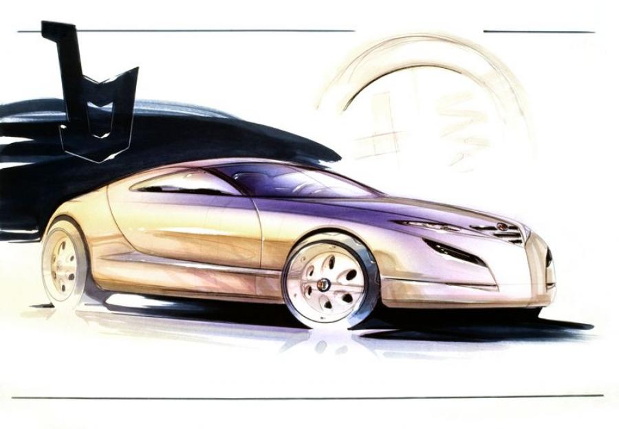 Эскиз Alfa Romeo Bella Concept 1999 года  (фото 4 из 15)